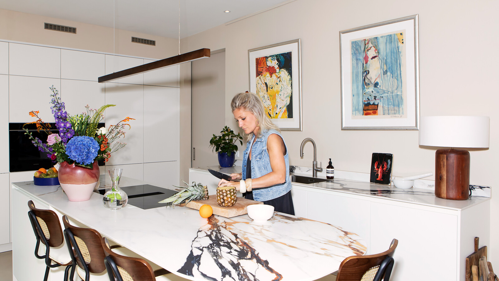 Witte designkeuken met keramiek blad-Ekelhoff Keukens, Nordhorn