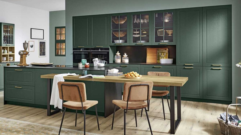 Groene landelijke keuken-Ballerina night green-Ekelhoff Keukens