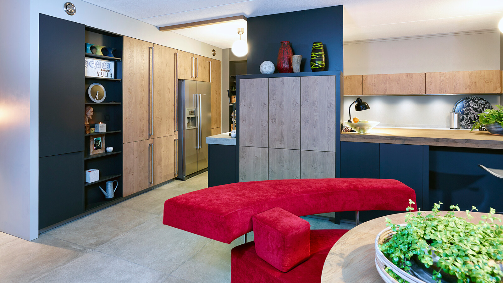 Open keuken met hout-eiken fronten-Ekelhoff Keukens Nordhorn