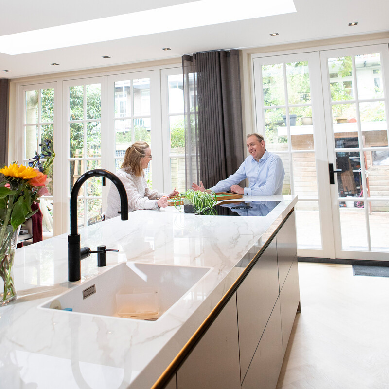 bronskleurig keukeneiland-dekton keukenblad-SieMatic-Amsterdam-Ekelhoff Keukens