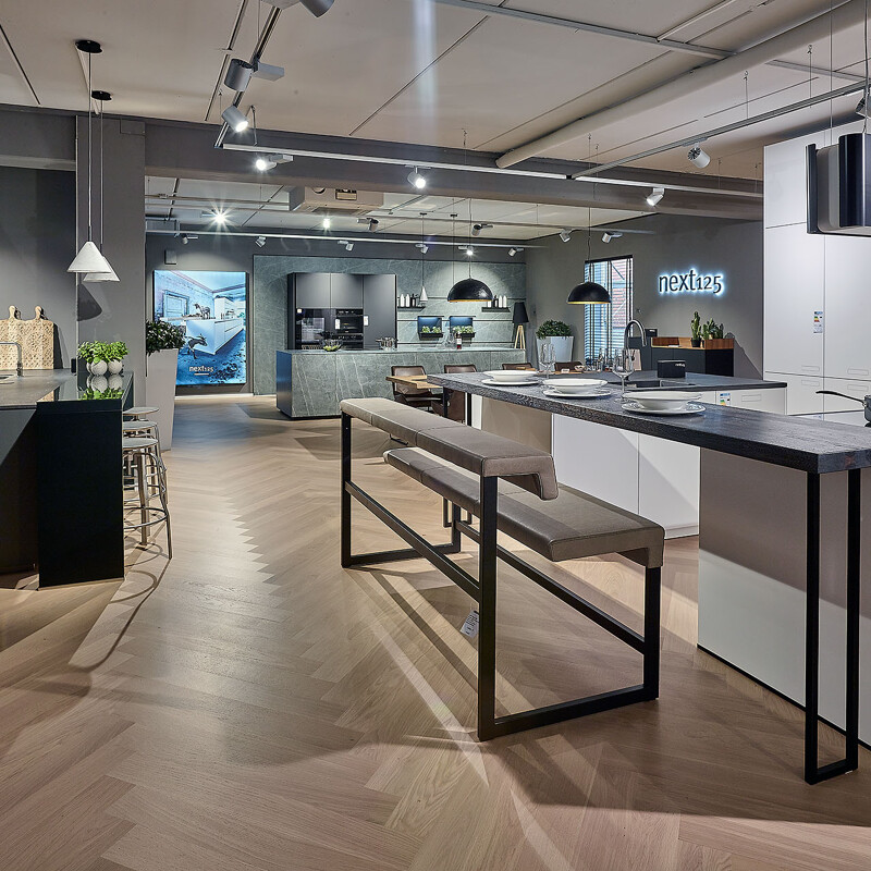 Doe keuken inspiratie op, met onze showroomkeukens van next125 bij Ekelhoff Keukens Duitsland