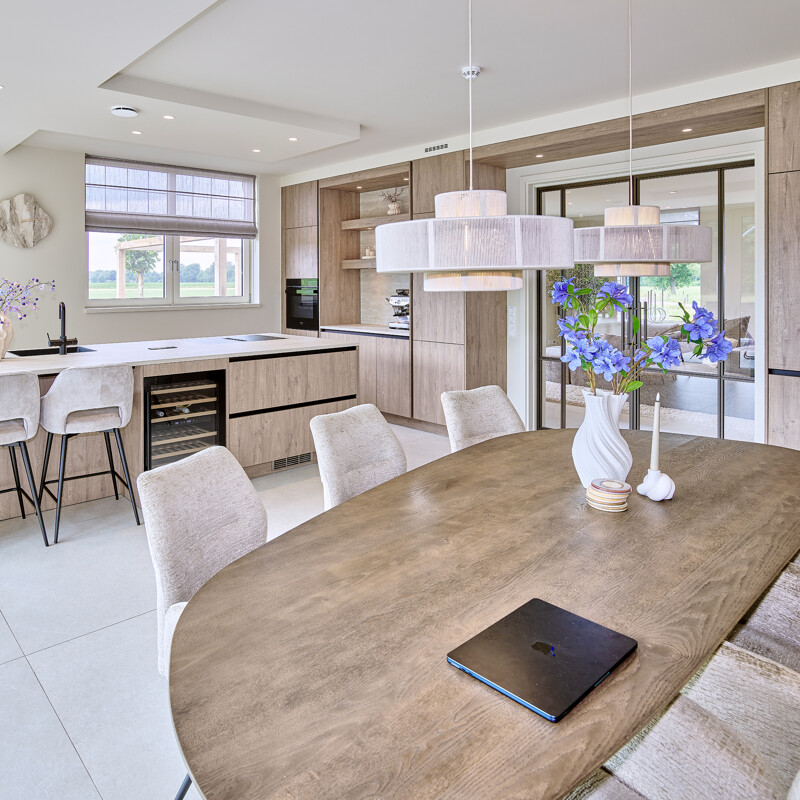 Ballerina Keuken-Houtlook-Sherwood Eiken-Sepiagrijs-Ekelhoff Keukens