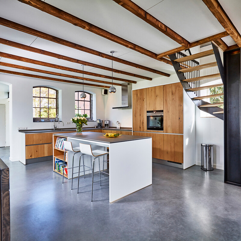 Manufaktur eilandkeuken-keuken met hout-keuken op maat