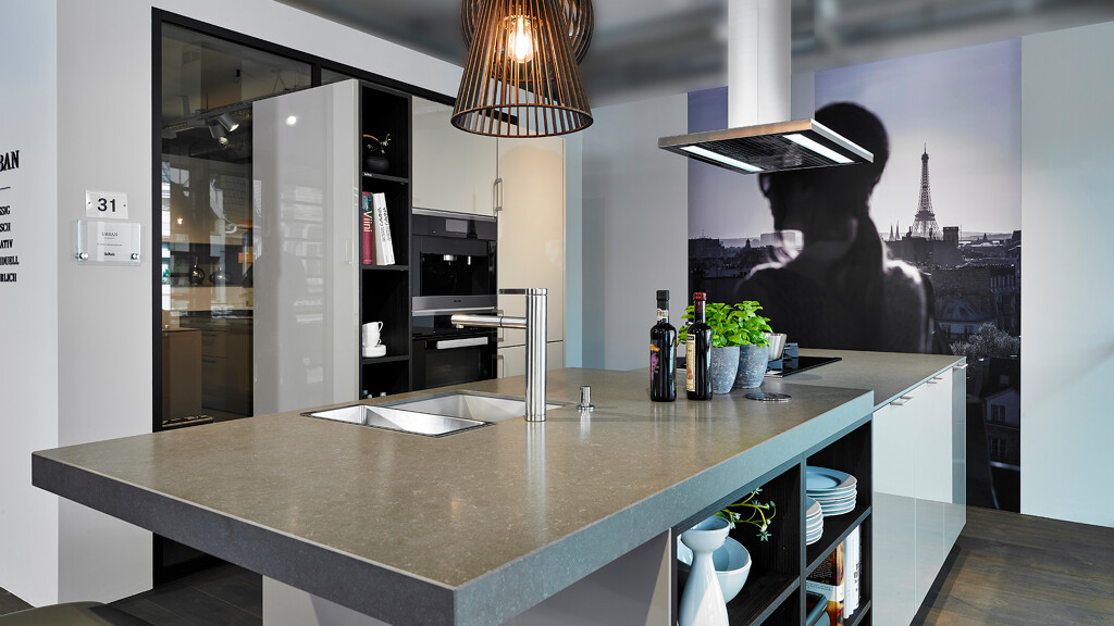 SieMatic Urban keukeneiland in agaatgrijs