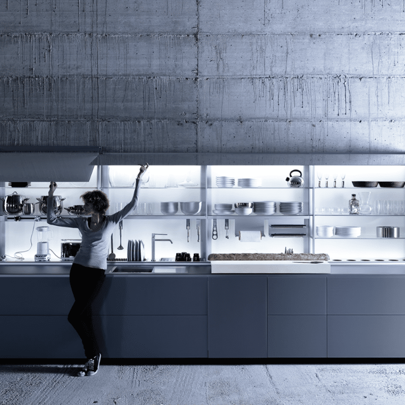 Schöne italienische Designerküche von Valcucine in der Linie Artematica Vitrum. Jetzt Valcucine Küchen im Sale bei Ekelhoff Küchen in Nordhorn