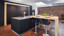 Keuken met zwarte matglas fronten - next125 NX902 keuken mat zwarte fronten