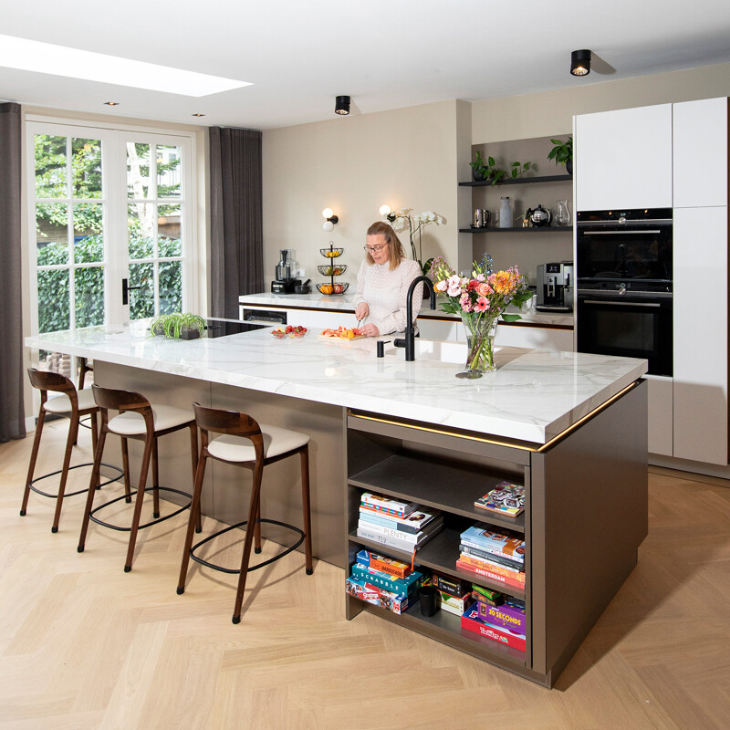 bronzen keukeneiland-SieMatic-Amsterdam-Ekelhoff Keukens