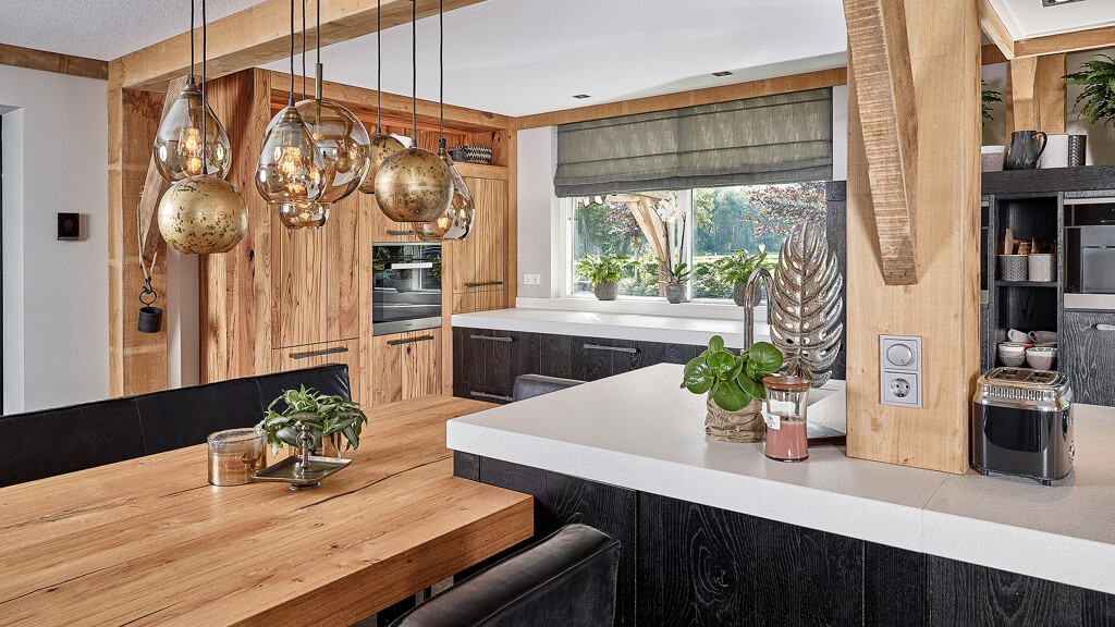 Landelijke eiken keukens-houten keuken van Ekelhoff Keukens Nordhorn