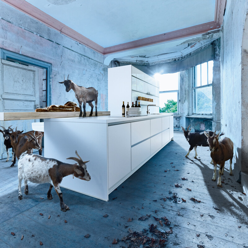 next125 NX800 mat witte keuken met wit keukenblad