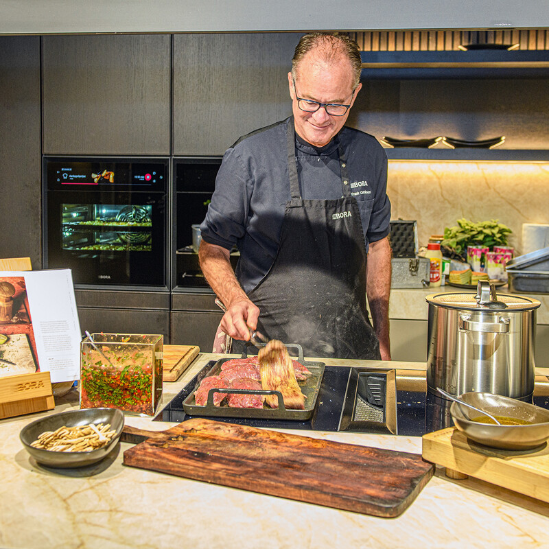 Frank Castricum- Bora chef, showcooking bij Ekelhoff Keukens